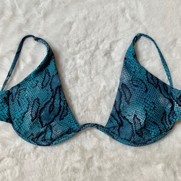 Zaful Snakeskin Tie Side Bikini Swimwear Size 8 - Picture 4 of 10